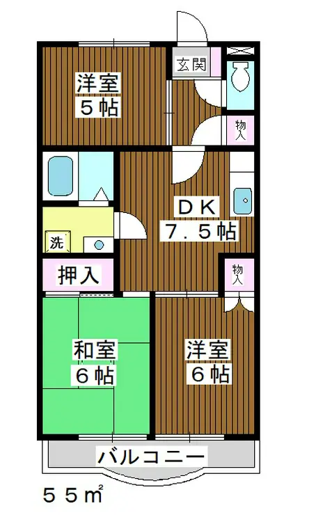 サンフラワー桜台 1階階 間取り