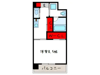 PHOENIX CLOVE TOMOI(1K/7階)の間取り写真