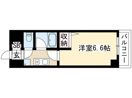 KATES HOUSE(1K/2階)の間取り写真