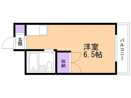 ベルシティ泉水(ワンルーム/1階)の間取り写真