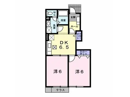 アンナプルナI(2DK/1階)の間取り写真