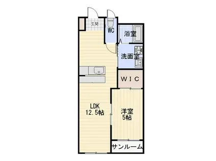 MAISON OIZ(1LDK/1階)の間取り写真