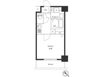 パレステュディオ神田イースト(1K/2階)の間取り写真