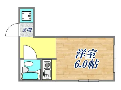 ラッフィナート磯馴(ワンルーム/5階)の間取り写真