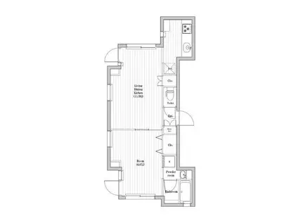 アスティーレ四谷(1LDK/2階)の間取り写真