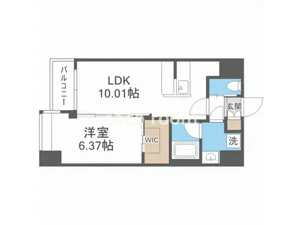 VINOプレジオ本町(1LDK/7階)の間取り写真