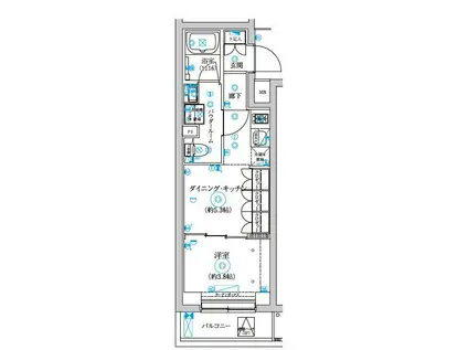 セジョリ中野富士見町(1DK/1階)の間取り写真