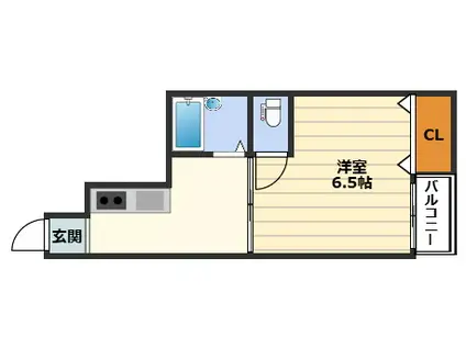 ロゼコート(1LDK/2階)の間取り写真