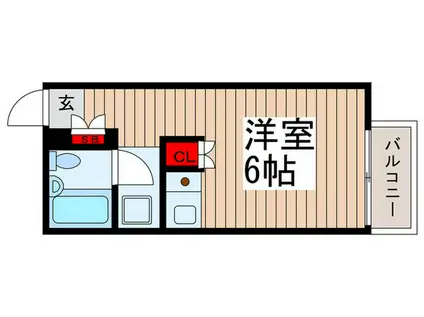 コーポオギハラ(ワンルーム/1階)の間取り写真