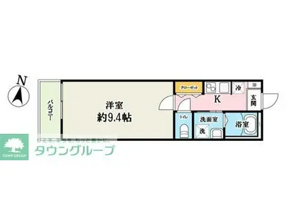 キャメル吉川4(1K/3階)の間取り写真