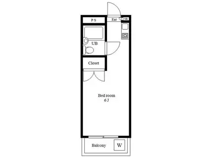 アカデミー向丘(ワンルーム/2階)の間取り写真