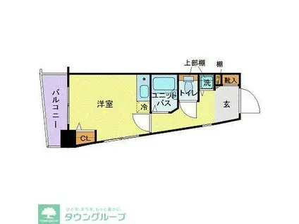 トーシンフェニックス練馬(ワンルーム/11階)の間取り写真