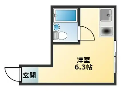プログレス駒川(ワンルーム/5階)の間取り写真