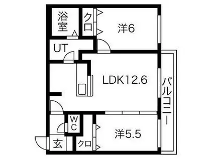 LAYLA(2LDK/2階)の間取り写真