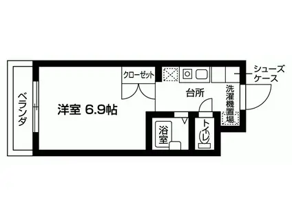 フォルテ相模が丘(ワンルーム/1階)の間取り写真