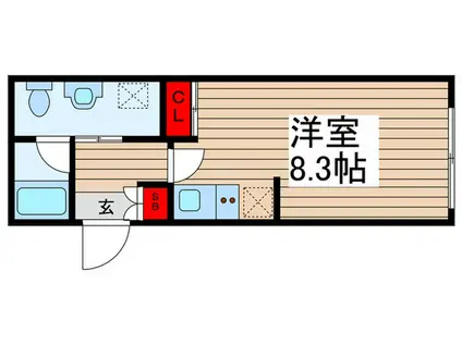 EC SQUARE(ワンルーム/1階)の間取り写真