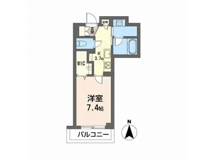 SPREZIO(1K/2階)の間取り写真