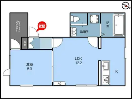 RENARE鐙(1LDK/2階)の間取り写真