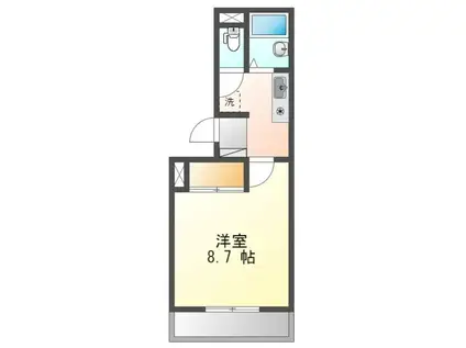 第3ゴトウハイツ(1K/2階)の間取り写真