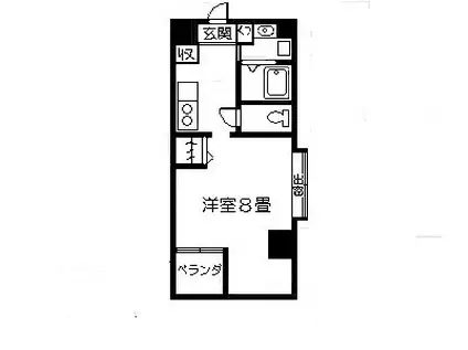 SHATORHZE(1K/4階)の間取り写真