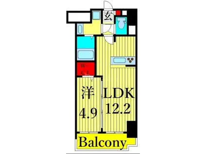 グレイスフルリッチ(1LDK/3階)の間取り写真