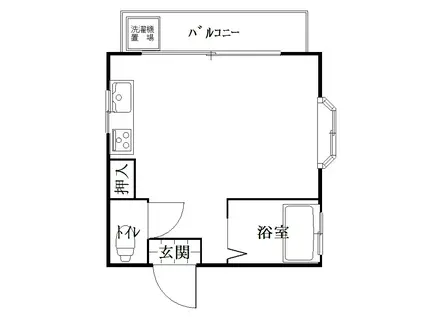 馬場ビルII301(ワンルーム/3階)の間取り写真