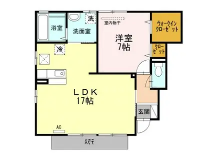 RAFFINE花棚(1LDK/1階)の間取り写真