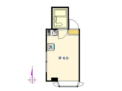 アンデリートイン(ワンルーム/4階)の間取り写真