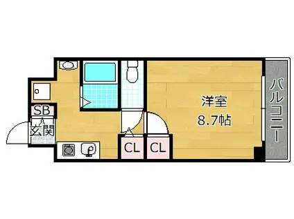 Mプラザ津田駅前十一番館(1K/4階)の間取り写真