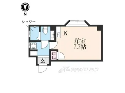 アンフィニビル(1K/3階)の間取り写真