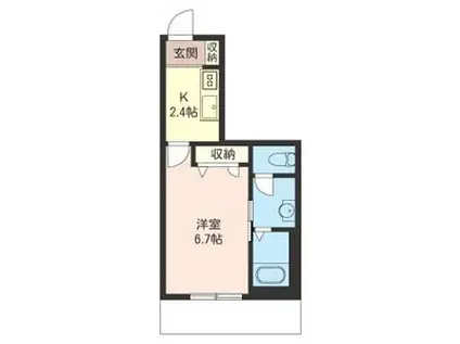 チェリーマンション(1K/1階)の間取り写真