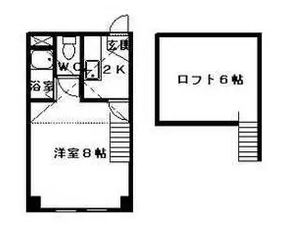 ノースピア23(1K/4階)の間取り写真