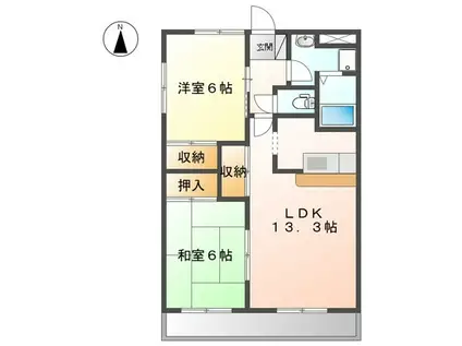 マクセージ(2LDK/4階)の間取り写真