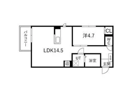 グレイスコート(1LDK/3階)の間取り写真