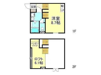 KALOT LIL(ワンルーム/2階)の間取り写真