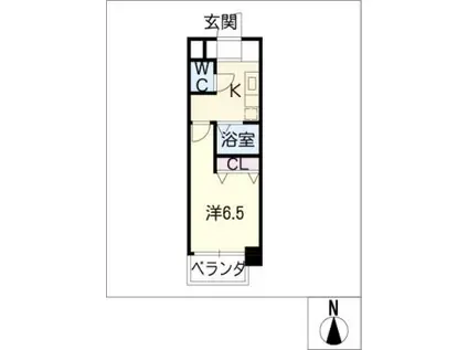 TSドリーム名駅南(1K/8階)の間取り写真