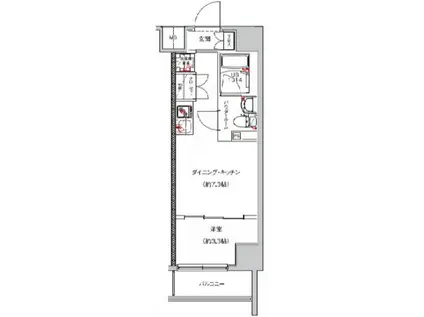 SAKURA AXIS NAKAITABASHI(1DK/3階)の間取り写真
