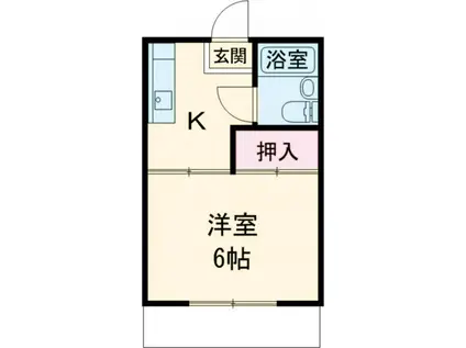 青梅第三プラザ(1K/1階)の間取り写真