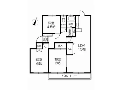 くすのきはうす(3LDK/2階)の間取り写真