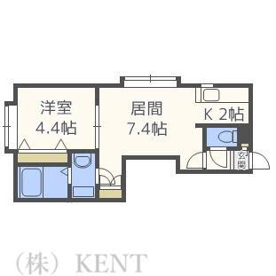 FELIZ FAMIRIA II(1LDK/2階)の間取り写真