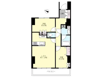 グローリオタワー巣鴨(2LDK/15階)の間取り写真