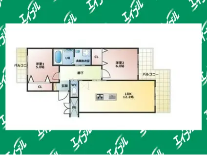 サンライフカトー(3LDK/3階)の間取り写真