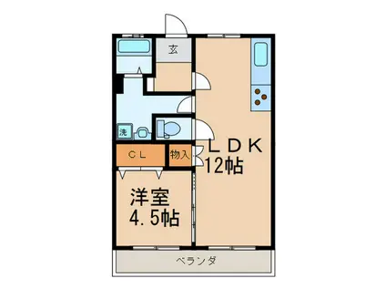 組坂ビル N09(1LDK/2階)の間取り写真