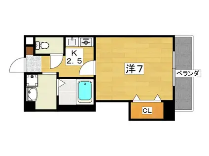 Mプラザ香里参番館(1K/10階)の間取り写真