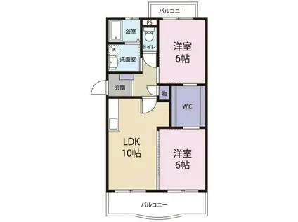 エスペランサ(2LDK/1階)の間取り写真