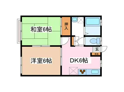 エトワール秀(2DK/1階)の間取り写真