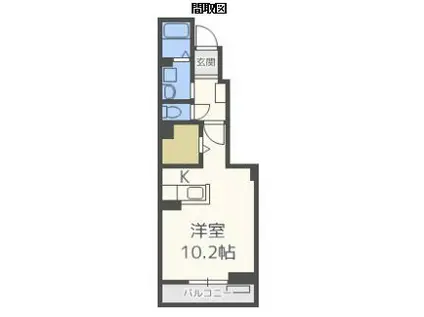 シーズブローテV(1K/1階)の間取り写真