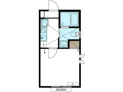 ラ・ポルト杉田(1K/1階)の間取り写真