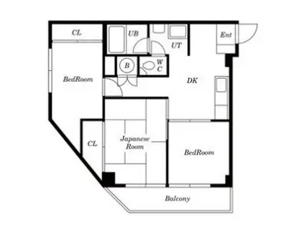 グランディール麻布十番(3DK/3階)の間取り写真