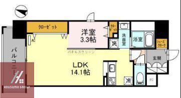 プリマクラッセ(1LDK/9階)の間取り写真